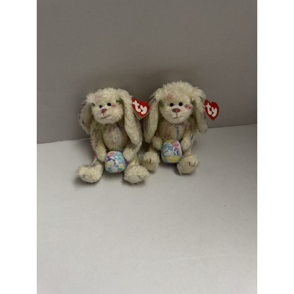 Set of 2 1993 “Georgia” Easter Bunny Rabbit Ty Beanie Babies